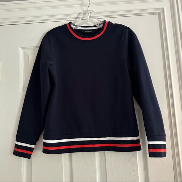 Banana Republic Crewneck Sweatshirt.Red White Blue Preppy Top XS Stripes Coastal - Picture 11 of 12